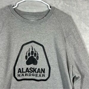 Alaskan Hardgear Crewneck Logo Mens 2XL Gray Sweatshirt Pullover Duluth Trading